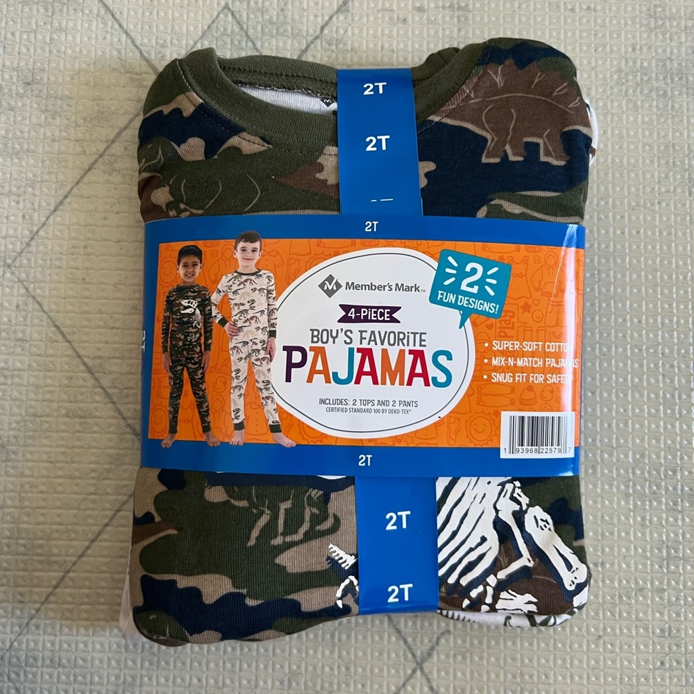 NWT toddler dinosaur pajamas 2T